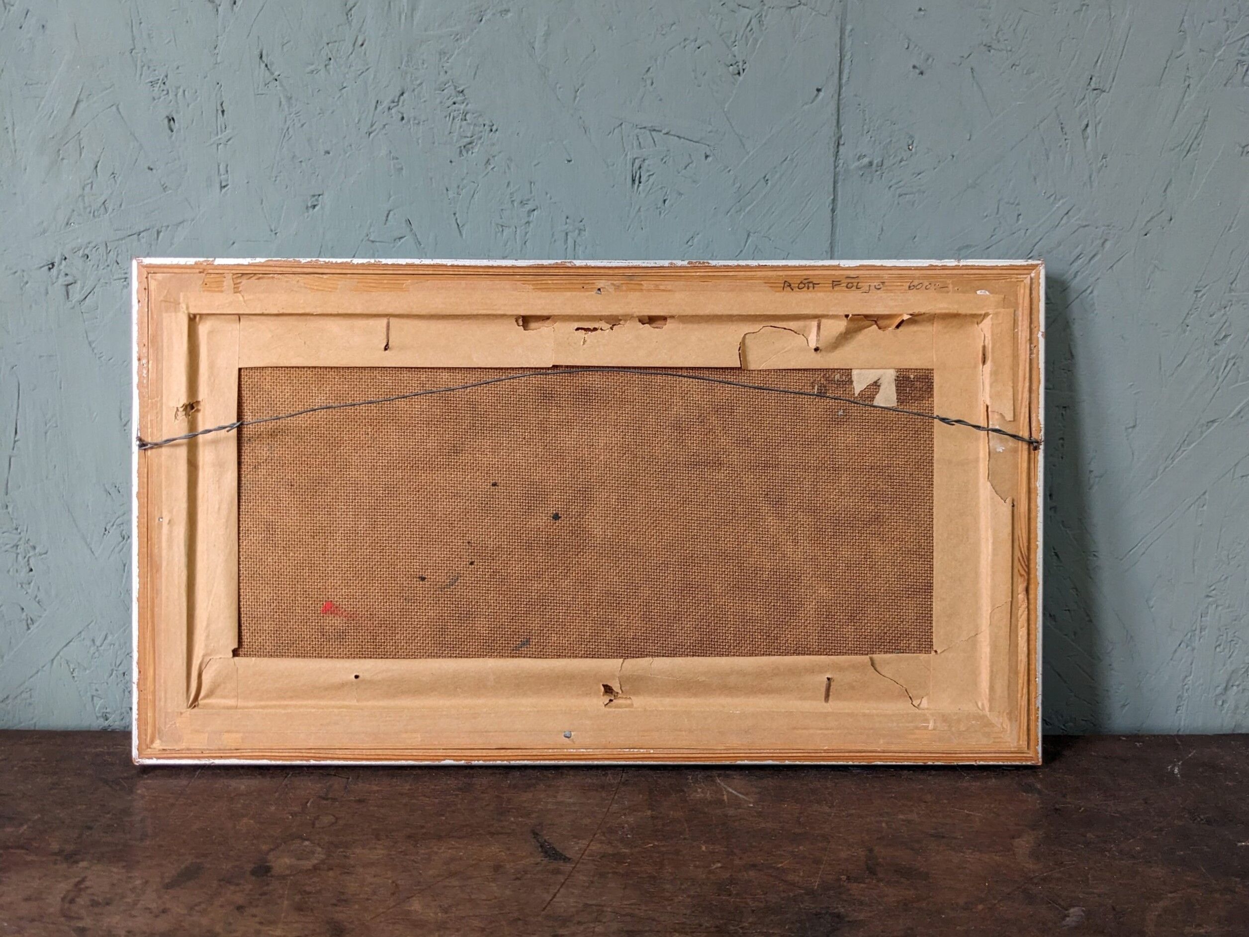 1965 Mid-Century Modern Swedish "Connection", Abstract Framed Oil Painting by Ivar Morsing