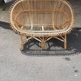 Rattan bench