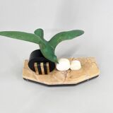 Sculpture Art Déco en marbre, onyx et épeautre