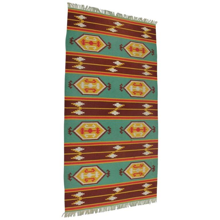 Tapis Kilim de style indien, années 1970