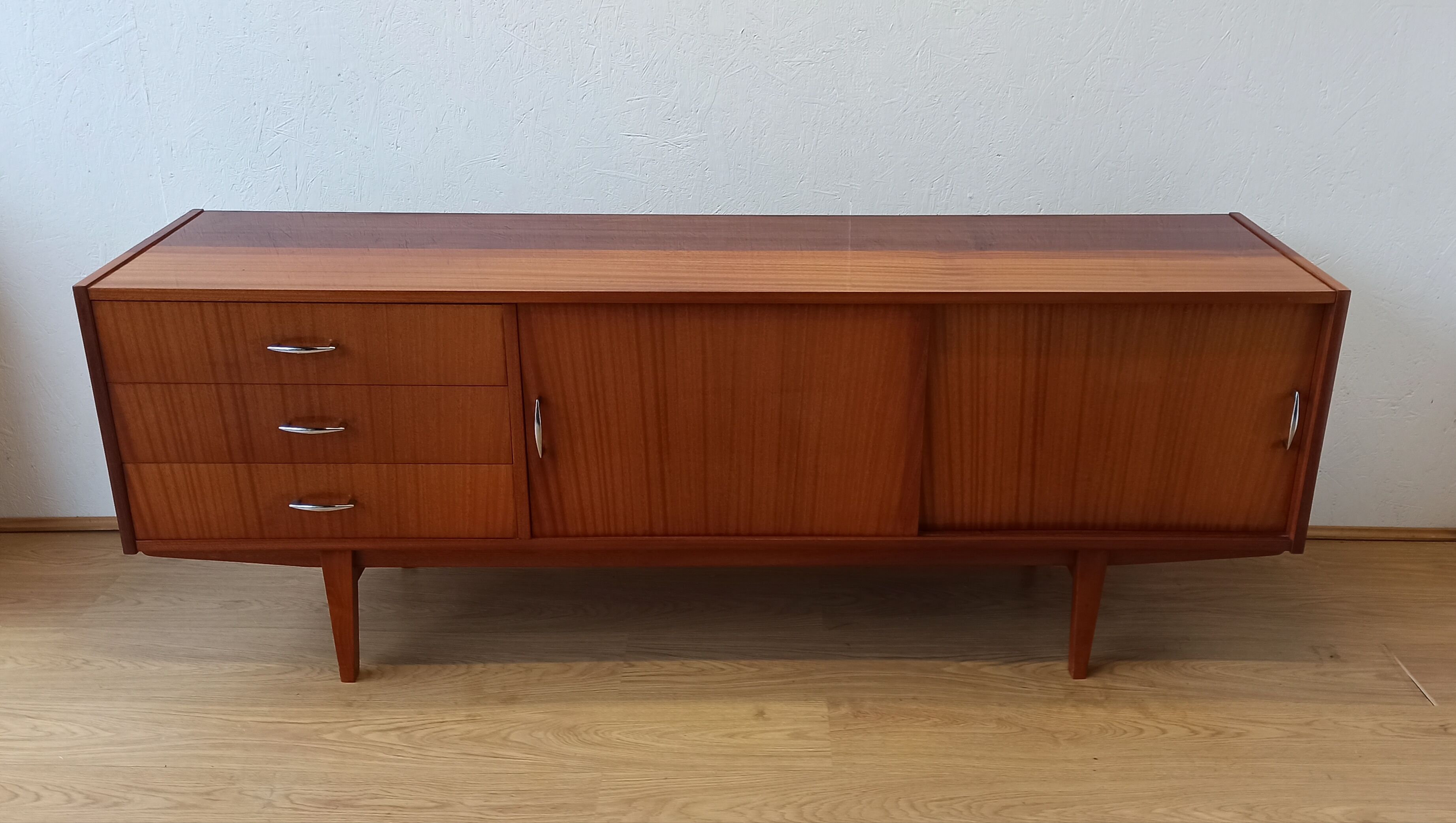 Modernist long sideboard of the 1970s