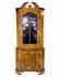Antique display case/corner cabinet - Baroque style - walnut - glass door with bars - circa 1900