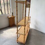 Large rattan shelf 1960