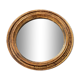 Miroir rond vintage en bois doré 25cm