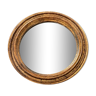 Vintage round mirror in gilded wood 25cm