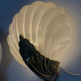 Murano Glass Shell Shaped Sconces Set of 2
