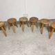 Mid-century wooden tripod stool