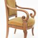 Fauteuil à crosse de style restauration