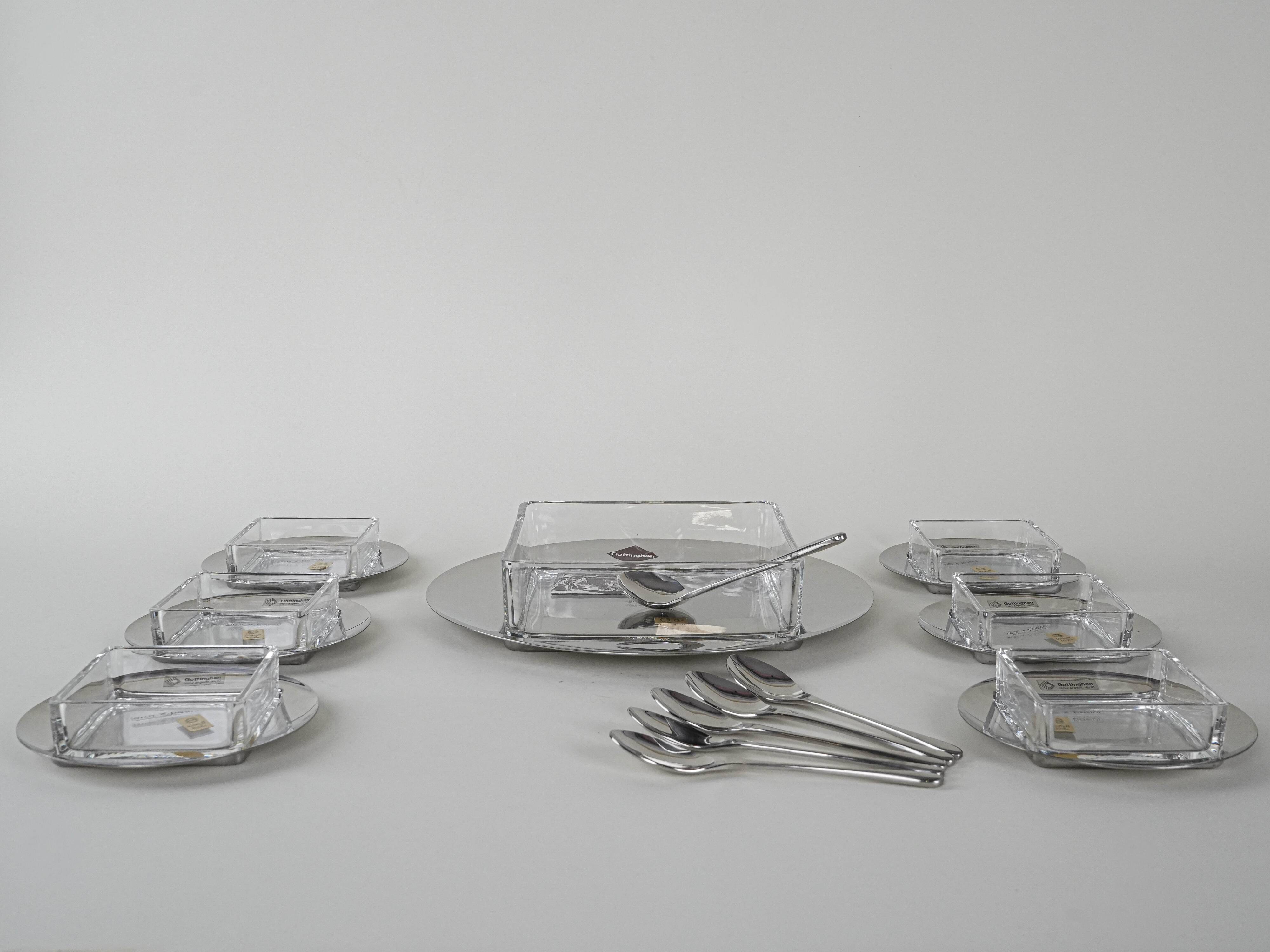 Dessert set, Italian design, 1970s, manufacturer: GOTTINGHEN