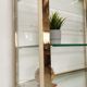 Vitrine laiton étagère verre design 1970