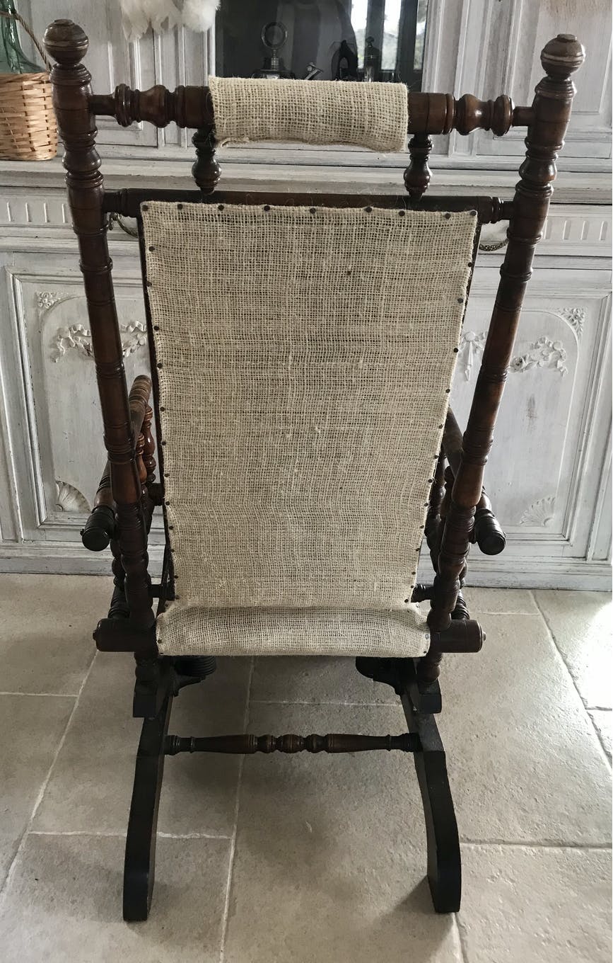 English rocking chair turned wood