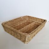 Wicker basket for cutlery