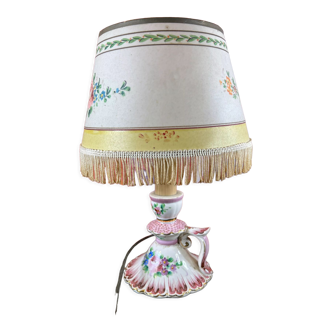 Lampe de chevet en porcelaine rose