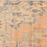 6x10 Turkish Light Orange Cream Vintage Rug, 195x313Cm