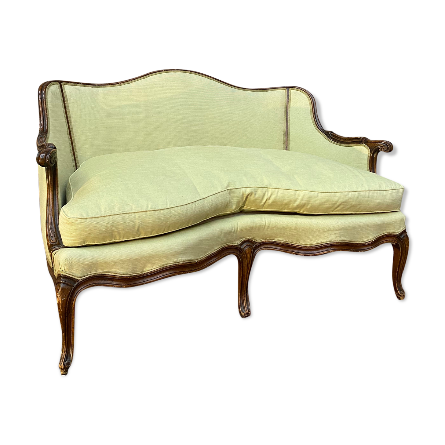 Sofa in natural wood style Louis XV XIX th century