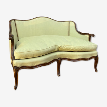 Sofa in natural wood style Louis XV XIX th century