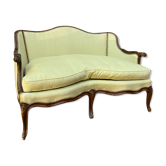 Canapé en bois naturel de style Louis XV XIX eme siècle
