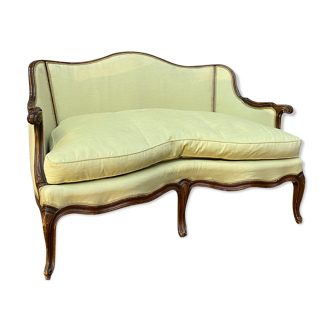 Canapé en bois naturel de style Louis XV XIX eme siècle