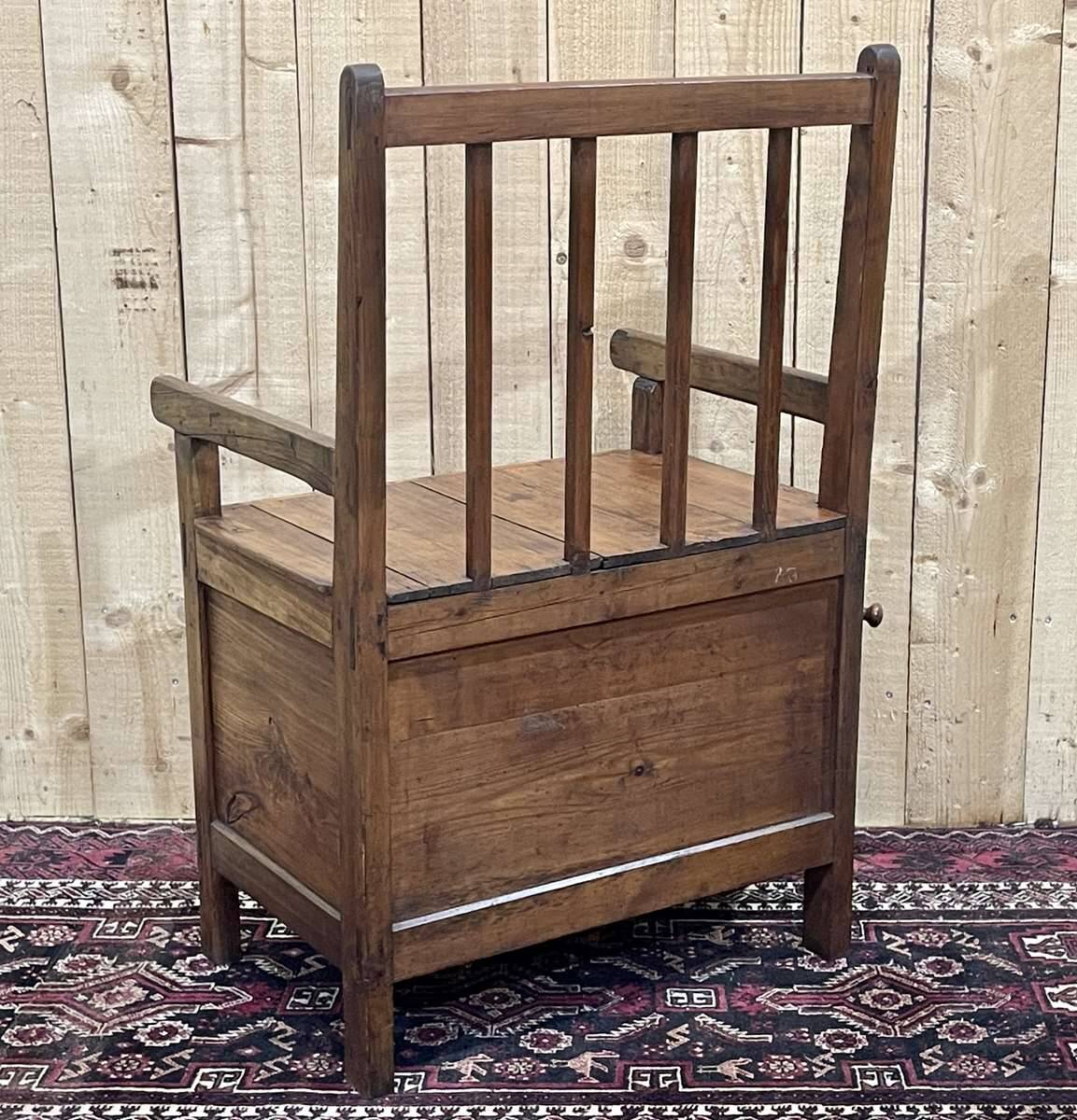 Rustic fir fireplace bench early 20th century