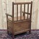 Rustic fir fireplace bench early 20th century