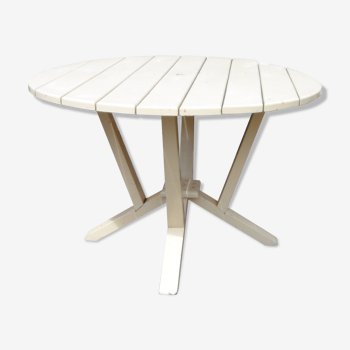 Table de jardin lattes en bois années 40