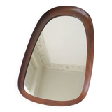 AB Glas and Trae Hovmantorp large sculptural mahogany wall mirror, 1960s