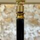 Vintage floor lamp, brass decorations, tripod legs circa 1960's