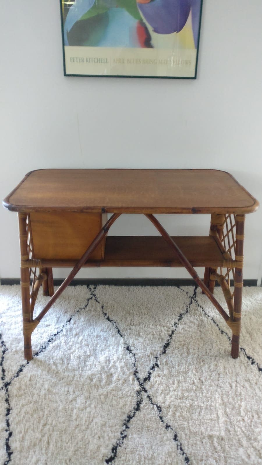 Vintage rattan desk