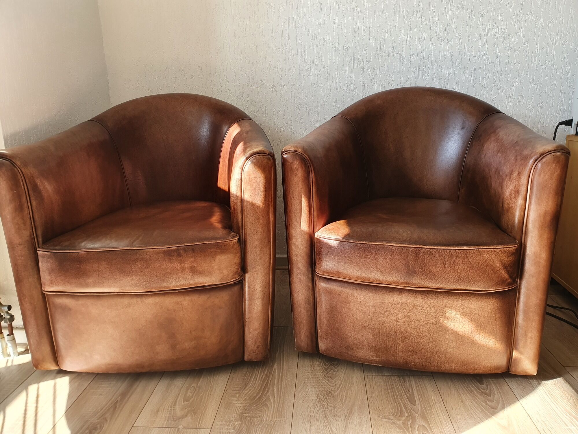 Armchair Club leather Havana Vintage Smoking room