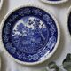Set of 6 flat plates Villeroy and Boch, blue Rusticana model, vintage