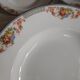 6 Assiettes creuses en porcelaine de Limoges  frise  Panier  fleuris et fruits - debut 20 ème