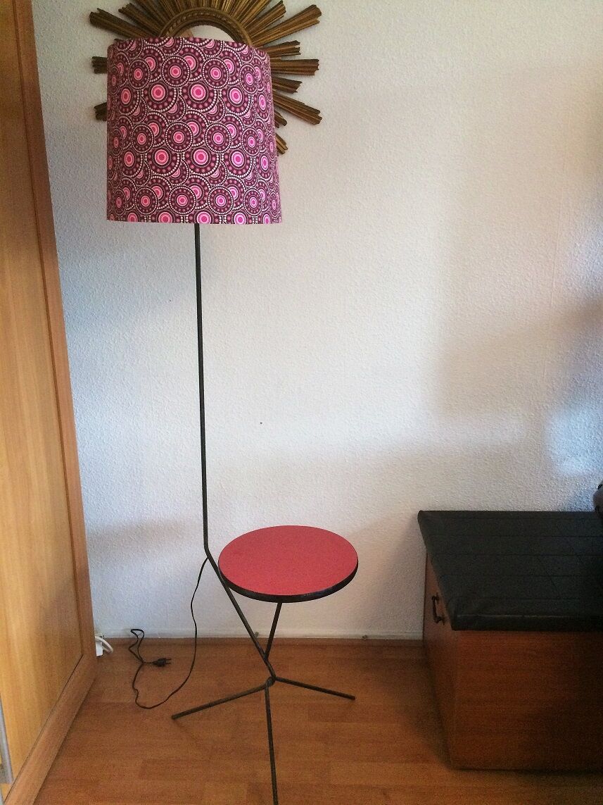 Vintage shelf reading floor lamp 1970
