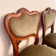 Lot 2 old Louis XV style carved solid walnut chairs late 19th century