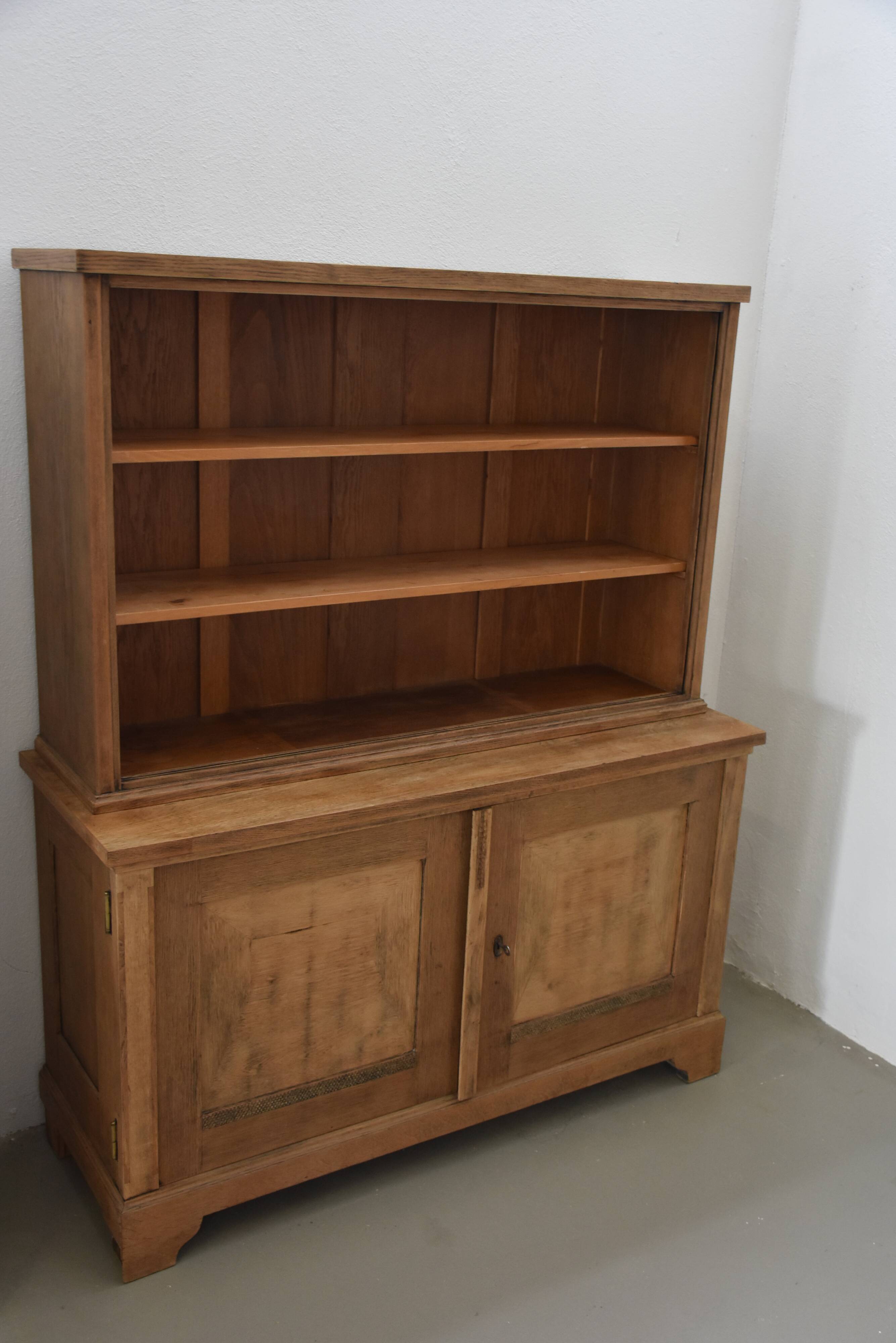 Vintage Oak Cabinet Showcase