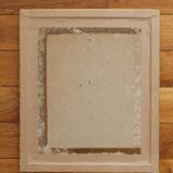 Framed lithograph golden frame bird vintage 60s