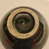 Vallauris black and pink ceramic vase