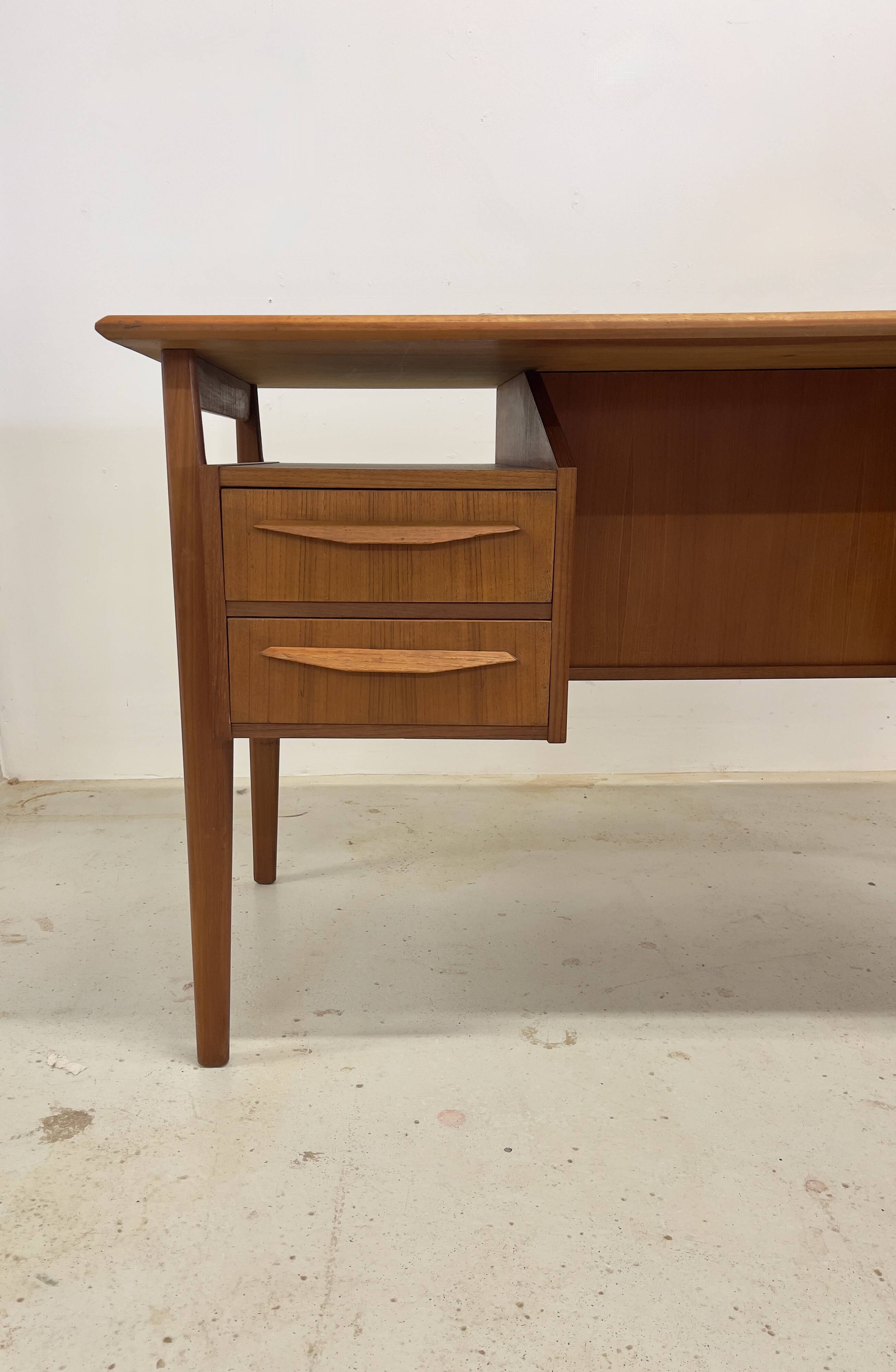 Teak Desk By Gunner Nielsen For Tibergaard, 1960s.
