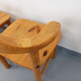 Suite de 4 fauteuils en pin des années 60 70