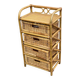 Vintage bamboo and woven rattan chest of drawers with 4 drawers.