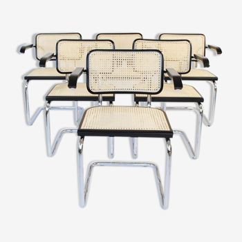 6 chaises Marcel Breuer 'Cesca', édition Knoll