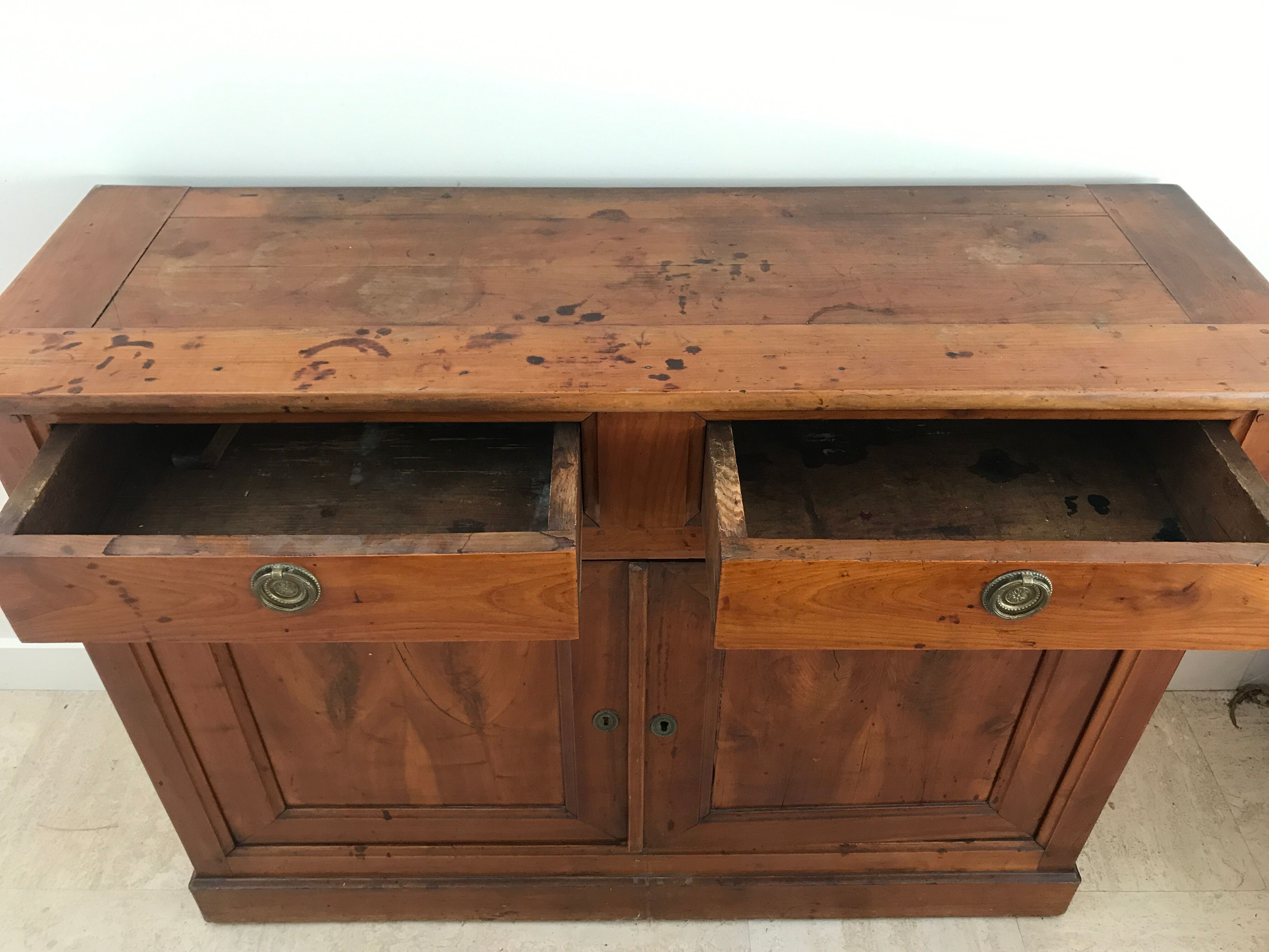Old solid wood buffet