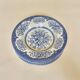Set of six English deep plates, made of ironstone ceramic, floral patterns.