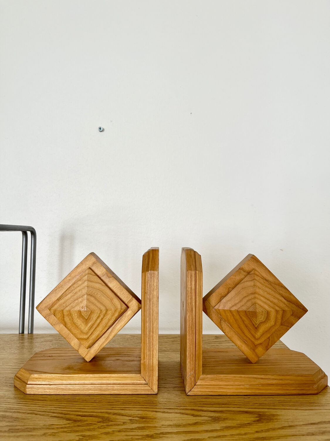 Pair of wooden bookends