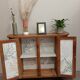 Small buffet or console in natural and black wood