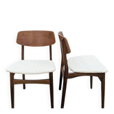 Set of 2 Scandinavian teak chairs