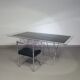 Steel and glass dining table by Max Sauze for Max Sauze Studio, 1970s