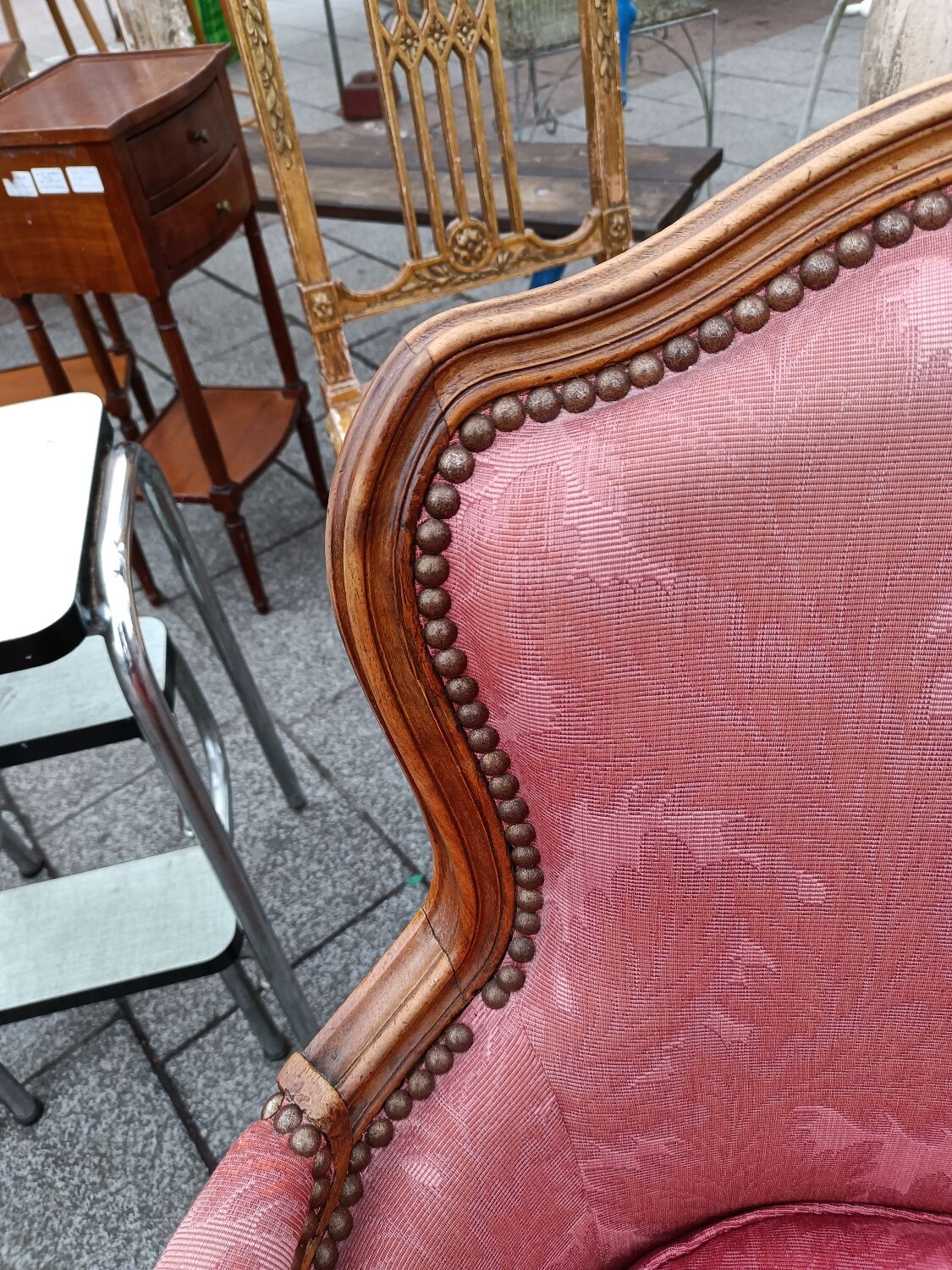 Pair of antique armchairs louis xv style