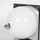 Table lamp in polished metal and opaline, 1970s