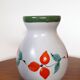 Vintage Poët Laval orange and green vase