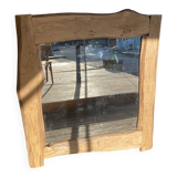 Mirror with irregular wood